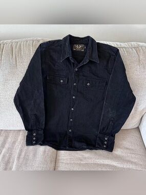Freenote Cloth Woven Shirt Men’s Medium Black Heavyweight Made in USA